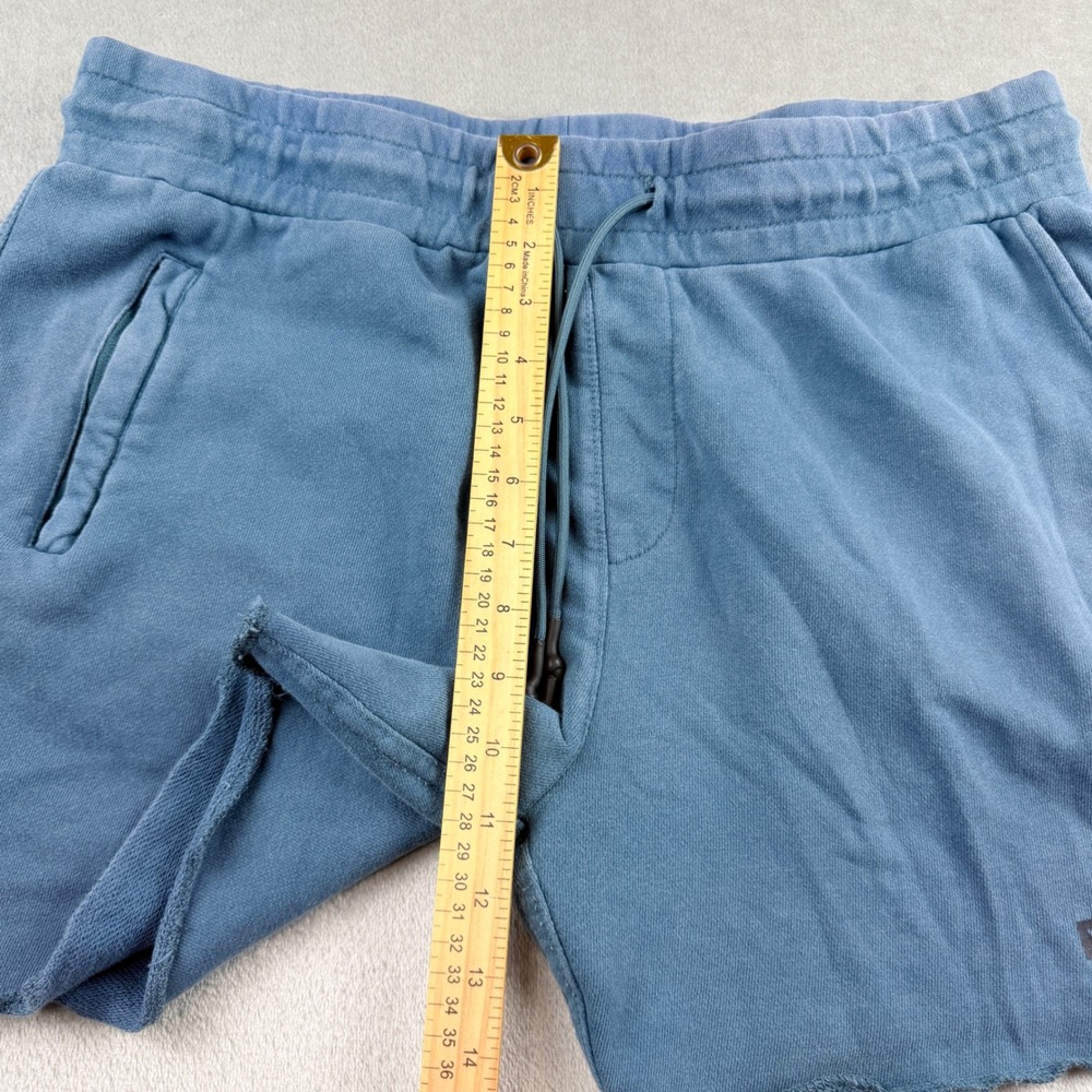 YoungLA Men's XL Raw Gym Shorts Blue XL Cotton Drawstring Athletic Sweat Shorts - Picture 8 of 12